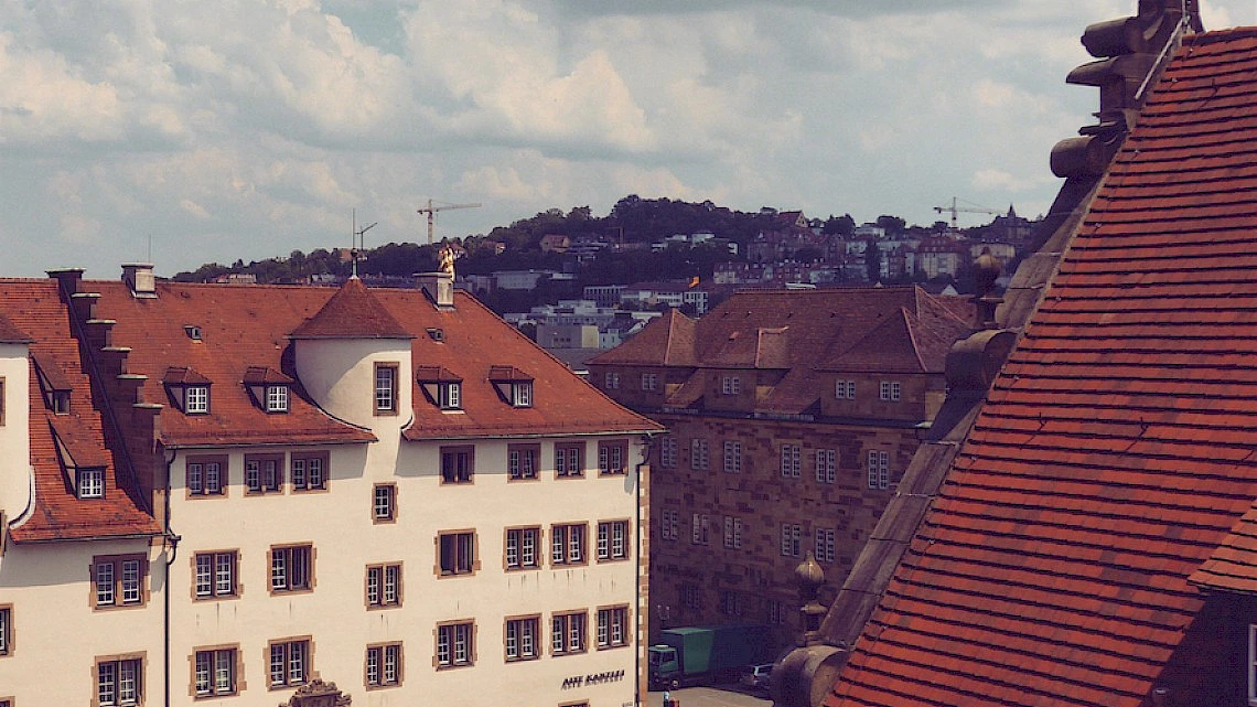 Aussicht von unserer Dachterrasse @ OutOfOffice Stuttgart-Mitte