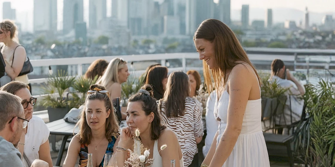 Business Event auf der Dachterrasse in der Eventlocation Frankfurt Sachsenhausen