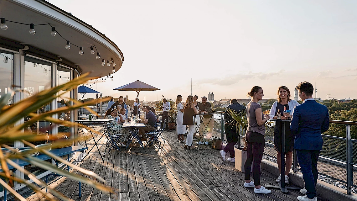 Business event in the Eisbach location on the roof terrace