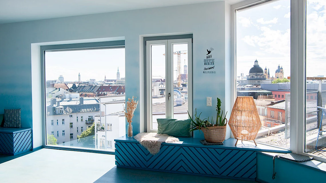 Eisbach event location with large panoramic window