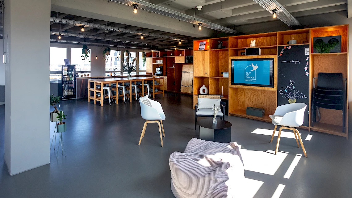 Cosy lounge area in the event location Frankfurt Sachsenhausen