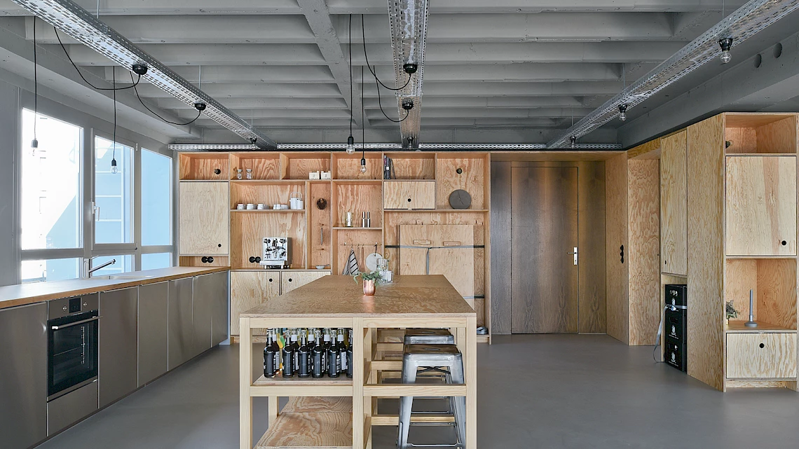 Das Herz der Eventlocation Sachsenhausen die Küche