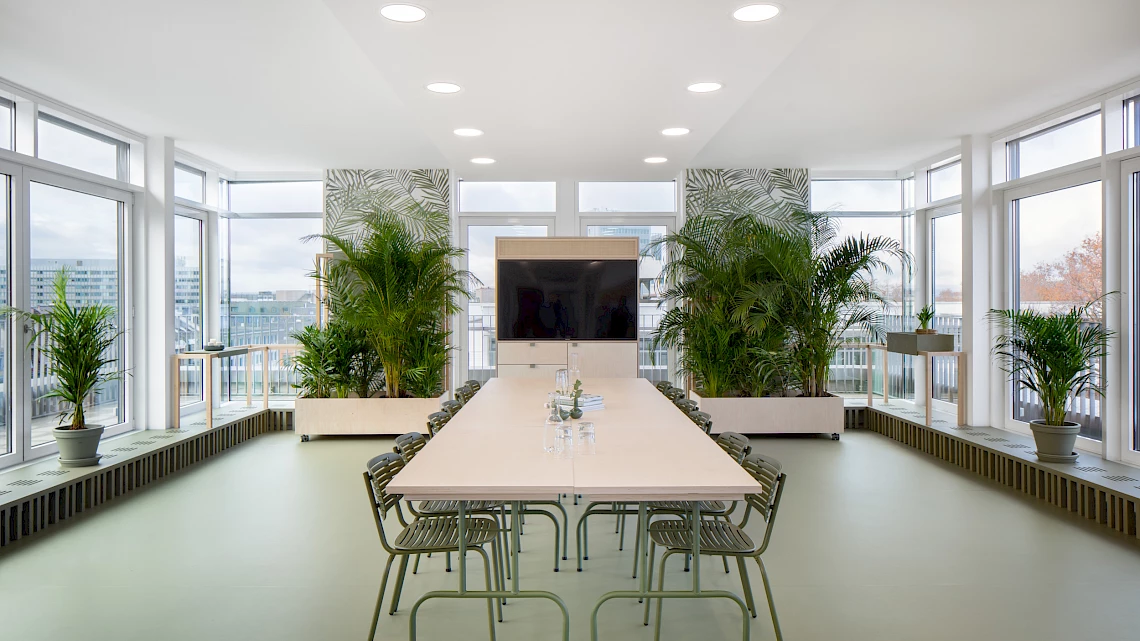 TV wall in the event location Frankfurt Westend