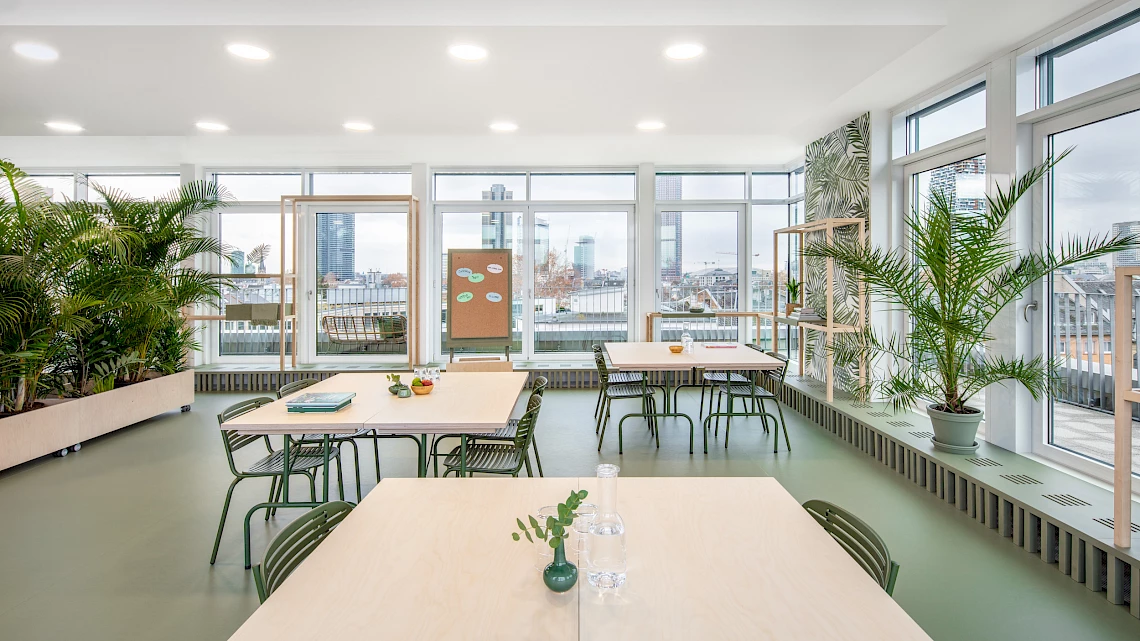 Table groups for a workshop in the event location Frankfurt Westend