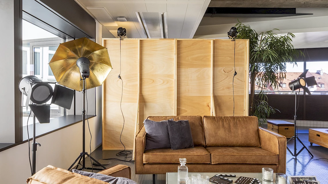 Eventlocation mit Fotostudio-Set