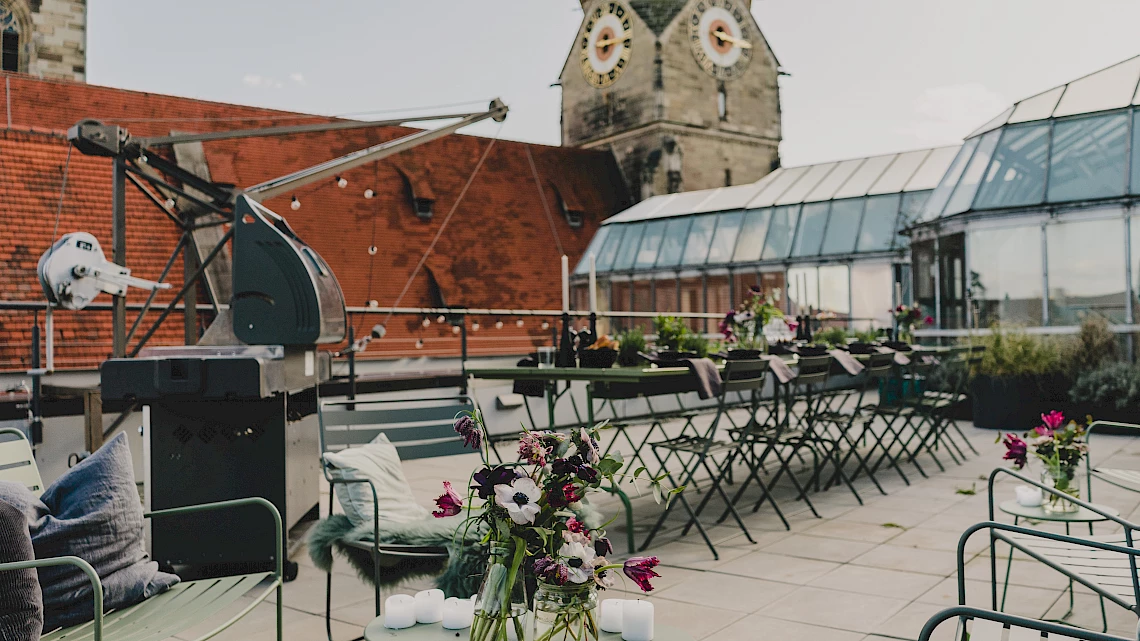Your OutOfOffice birthday location in Stuttgart with roof terrace and BBQ grill
