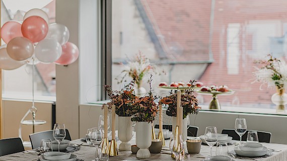 Beautifully and lovingly decorated: The OutOfOffice birthday location Stuttgart