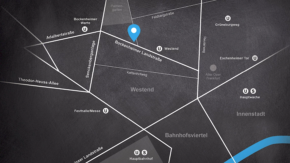 Stadtplan Umgebung OutOfOffice Frankfurt Westend