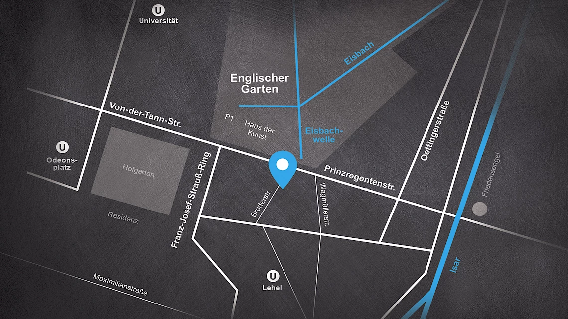 City Map Surroundings OutOfOffice Munich Eisbach