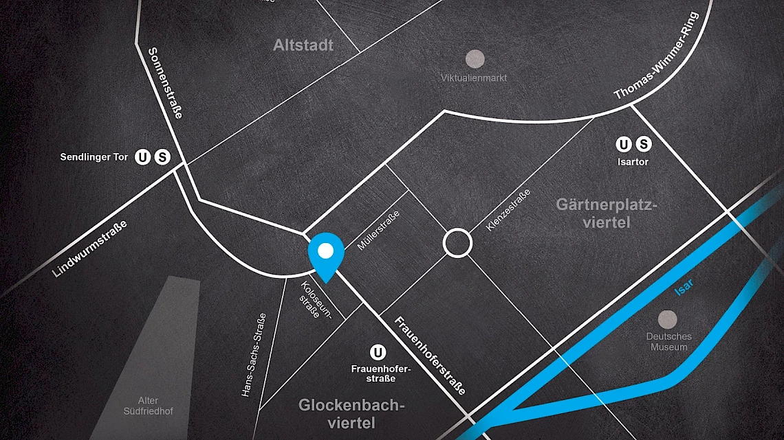 City Map Surroundings OutOfOffice Munich Glockenbachviertel