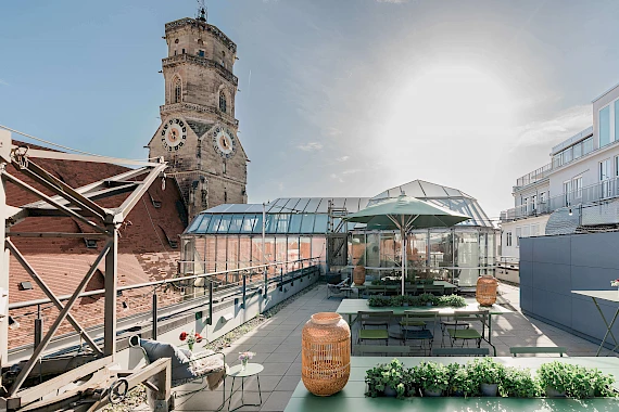 Traumhafte Dachterrasse der Konferenzräume Stuttgart