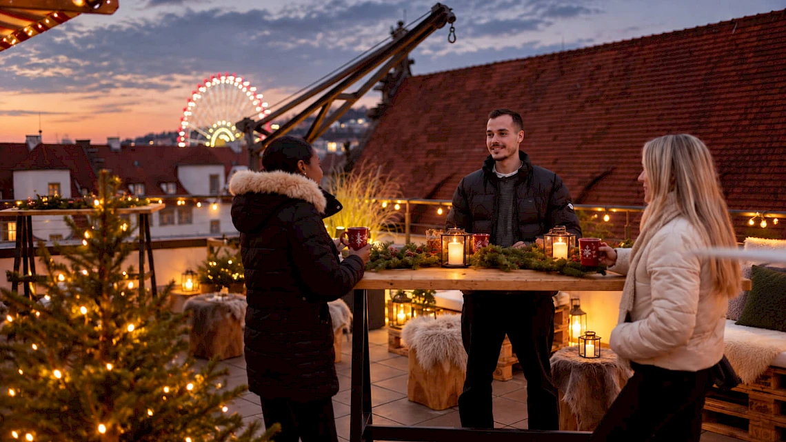 Weihnachtsfeier in Stuttgart für Firmen mit Dachterrasse