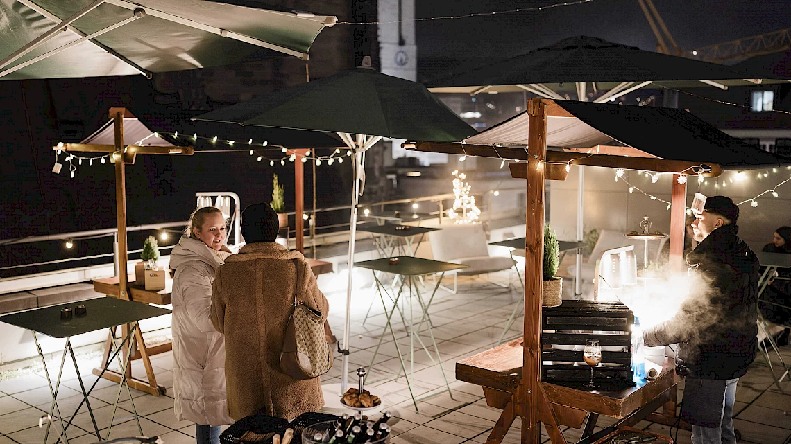 Exclusive Christmas market above the rooftops of Stuttgart