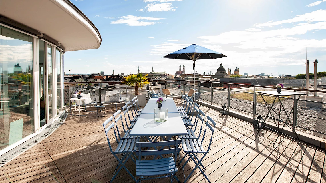 Fantastic summer party location with a view of Munich's sights