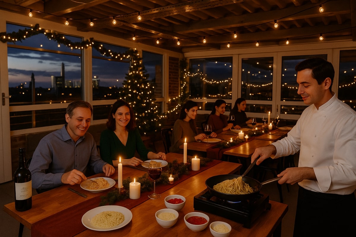 Live cooking as a company Christmas party idea in Frankfurt