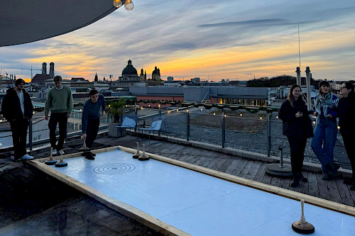 Curling as an idea for a Christmas party in Munich