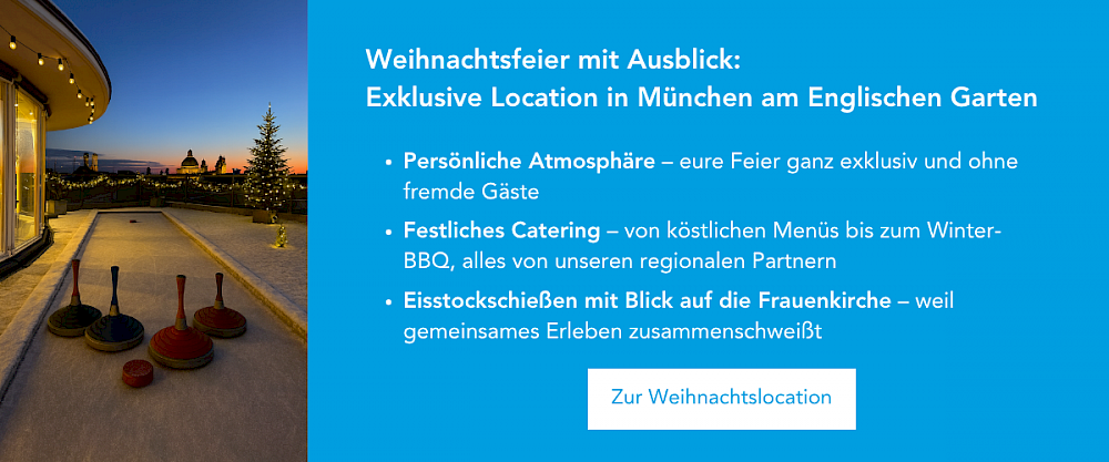 Weihnachtsfeier Location München mit Blick auf die Frauenkirche