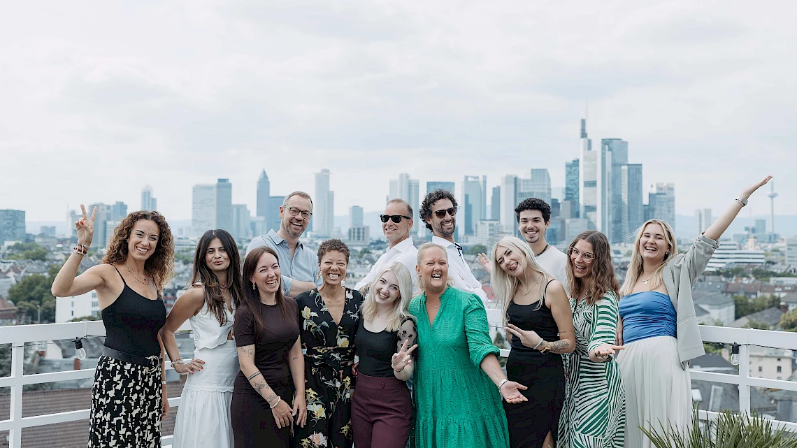 OutOfOffice team at the company's 10th anniversary celebration in Frankfurt