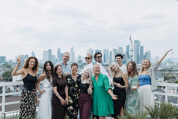 OutOfOffice team at the company's 10th anniversary celebration in Frankfurt