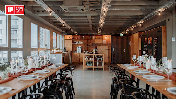 iF DESIGN AWARD 2017 for the interior design concept of our location in Frankfurt OutOfOffice Sachsenhausen