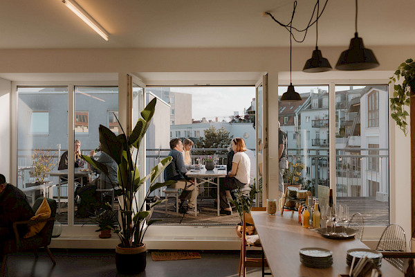 Ausblick über das Glockenbachviertel: Kick-Off Location München