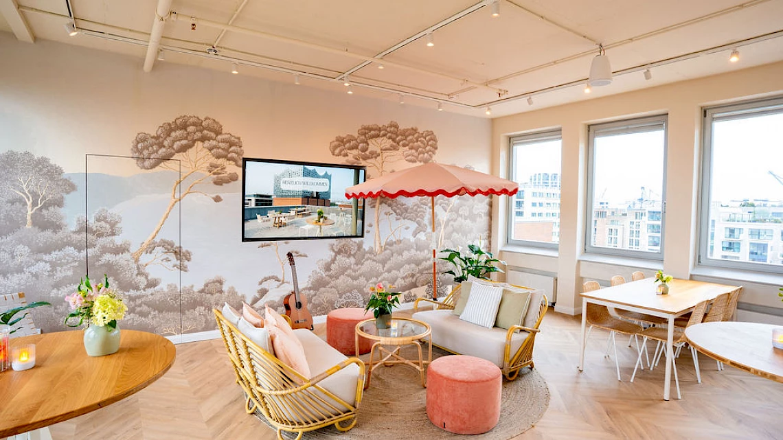 Lounge area in the Hamburg event location