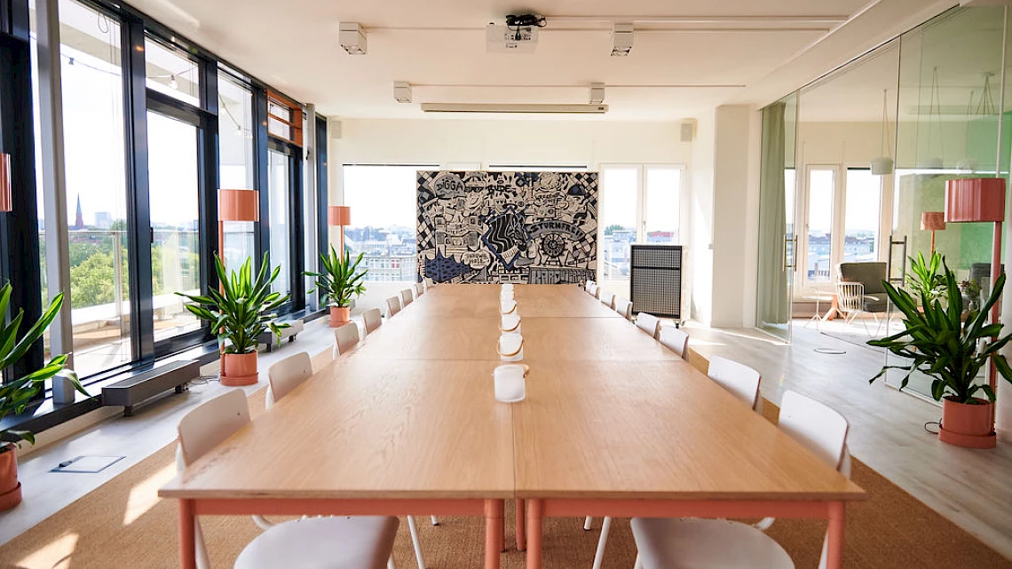 Conference setting at the Hamburg event location: Sturmfreie Bude Karoviertel