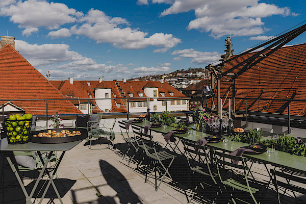A unique spot to celebrate a birthday on the rooftop terrace at OutOfOffice Stuttgart